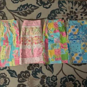 (4) Lilly Pulitzer skirt size 6